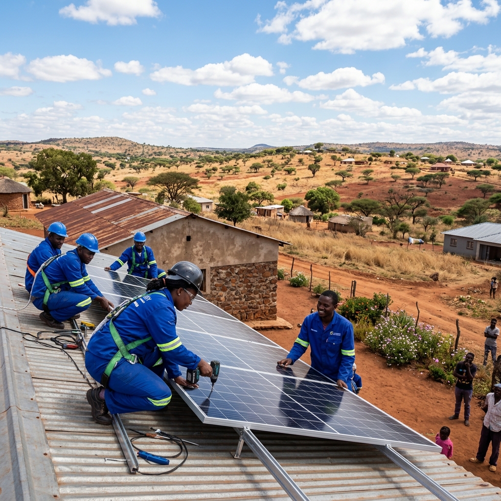 Solar Panel Installation in Rural Limpopo